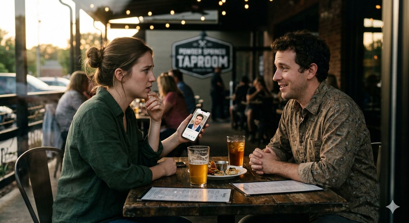 Meeting someone for the first time from a dating profile